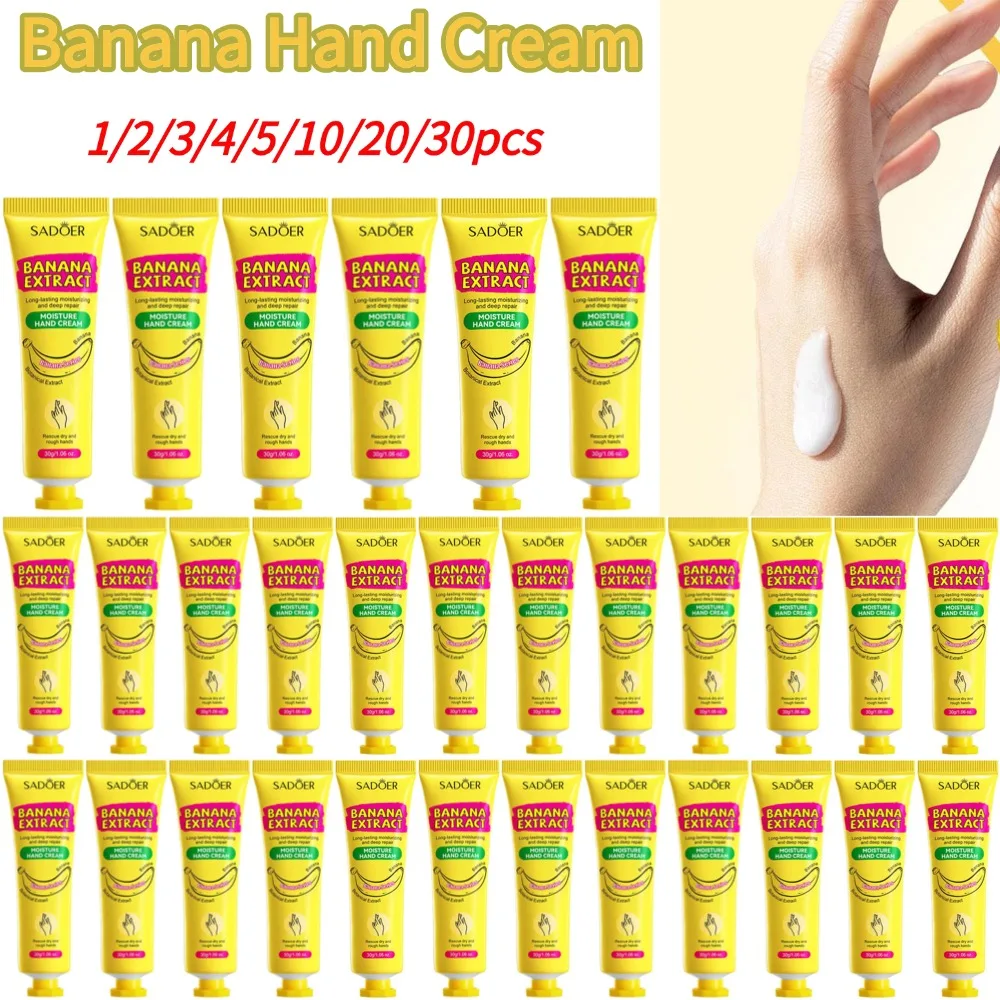 Banana Hand Cream Anti-Drying Crack Moisturizing Brightening Repairing Hand Cream Soften Nourish Moisturizing Cracked Hand Cream
