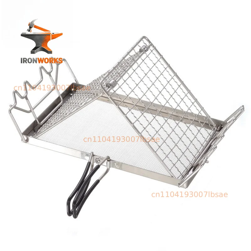 Outdoor Toast Toast Roast Mesh Bread Rack Stainless Steel Foldable Grill BBQ Roast Skewers  Mesh