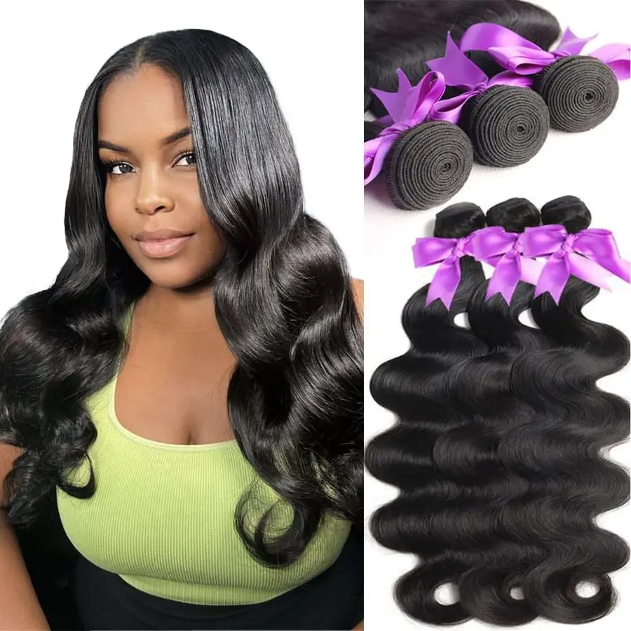 

20 22 Inch Real Human Hair Bundles Body Wave 3 Bundles Unprocessed Natural Black Remy Body Wave Brazilian Virgin Cambodian Hair