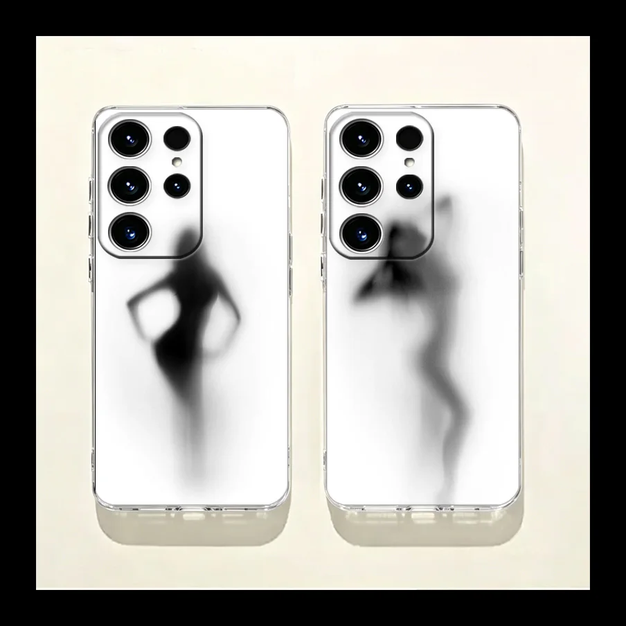 Abstract Female Outline Graphic Phone Case for Samsung Galaxy S26 Edge S25 S24 FE S23 Plus S22 Ultra S20FE Cover Camera Protecti
