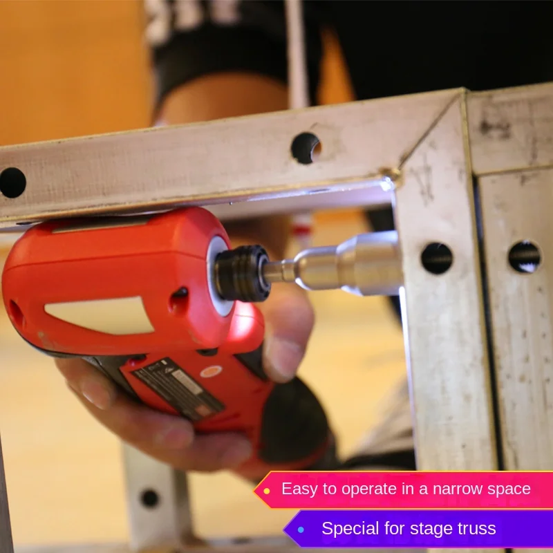 90 Degree Angle Electric Wrench Rechargeable Stage Truss Special Non-Ratchet Shock Screwdriver Tool 5712