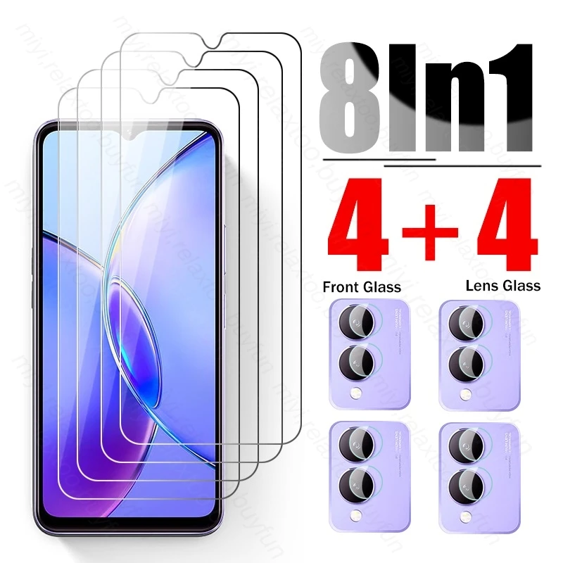 vivoY17s 4G Case 8 In 1 Full Tempered Glass Screen Protector Cover For vivo Y17S Y 17 S 17S 4G 2023 V2310 6.56