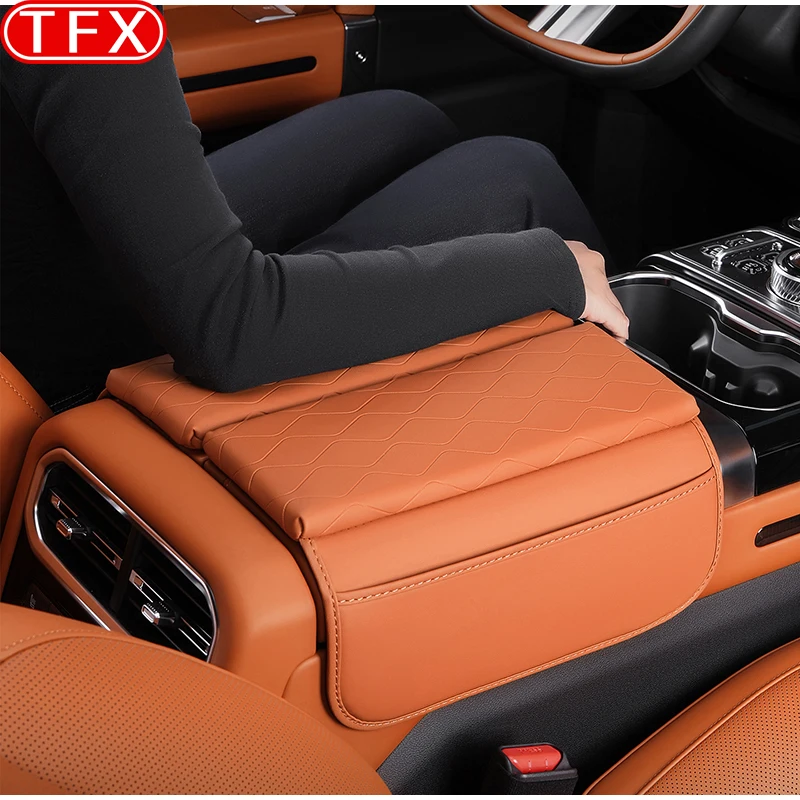 

For Jetour G700 2025 2026 Car Armrest Box Height-Adjustable Pad Storage Box Leather Storage Protective Pad Interior Accessories