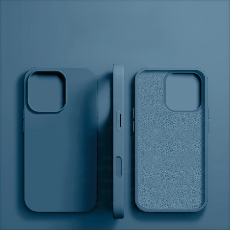 Original Flüssigsilikon stoßfeste Hülle für APPLE iPhone 11 12 13 14 15 16 17 Pro Max Hüllen für iPhone 17 Air Phone Back Cover
