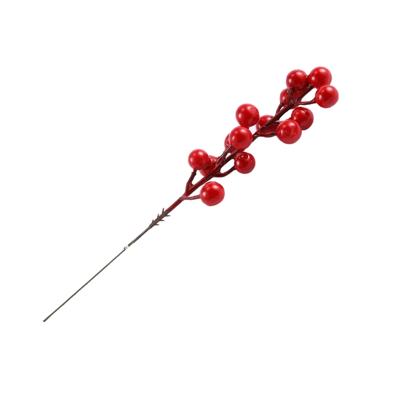120 Pack 8Inch Artificial Christmas Red Berries Stems For Christmas Tree Ornaments,DIY Xmas Wreath image 6