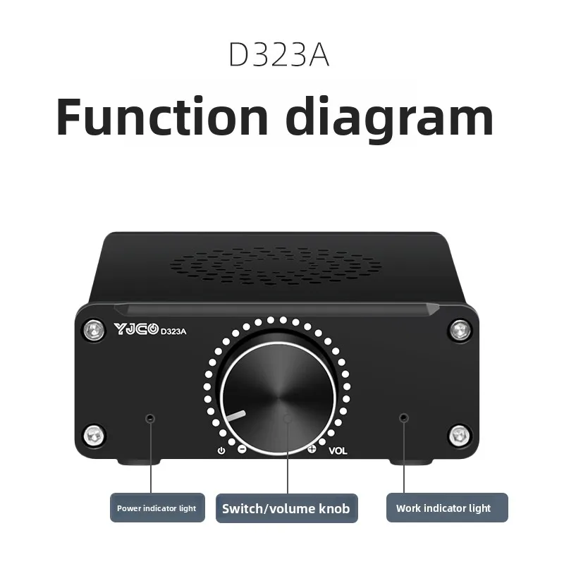 Wzmacniacz audio D323A High Power TPA3223 Dual Channel, Fever HIFI Digital Power Amplifier, Audio Amplifier 200W * 2 Home Audio Amplifier