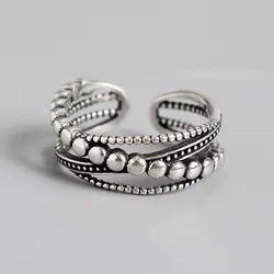 Retro 925 Sterling Silver Rings For Girls  Gothic Accessories Fashion Wedding Jewelry For Women GaaBou Jewellery