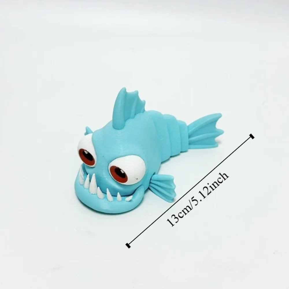 PLA 3D 프린팅 피라냐 액션 피규어 조인트가 움직이는 사실적인 피라냐 모델 동물 피규어 수집품