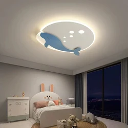 Dimmable Led Ceiling Lamp for Children Baby Boys Girls Bedroom Study Dolphin Ceiling Lights Kids room decor Chandelier Plafon