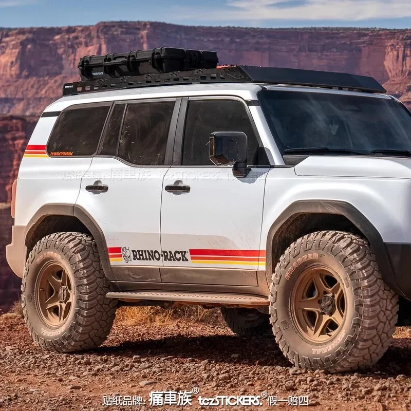 car stickers FOR New  LAND CRUISER PRADO fashion custom sports decals film both sides the body Vinyl decal accessories