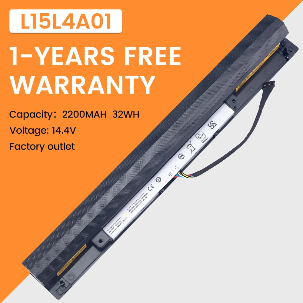 Аккумулятор L15L4A01 L15S4A01 для Lenovo Ideapad V4400 300-14IBR 300-15IBR 300-15ISK 100-14IBD 300-13ISK L15M4A01 L15S4E01