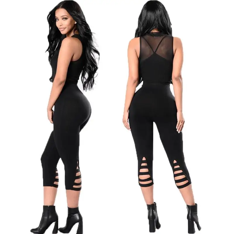 

Women's Yoga Pants Running Tight Cycling Crop Pants Polyester Fiber Seven-Nine Length Pants Ladies Base Layer Trousers