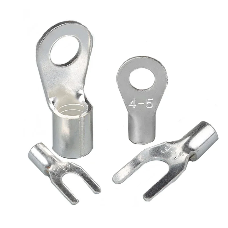 Copper UT/OT Cold-pressed Terminals with U-shaped,O-shaped and Fork-shaped options for Crimping Open-nose and Bare Terminal Lugs