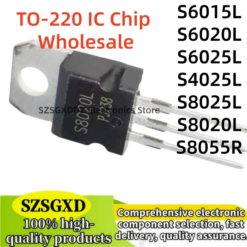 10-20Uds 100% nuevo quality S6015L S6020L S6025L TO220 S4025L S8025L S8020L S8055R TO-220 IC Chip In stock Wholesale