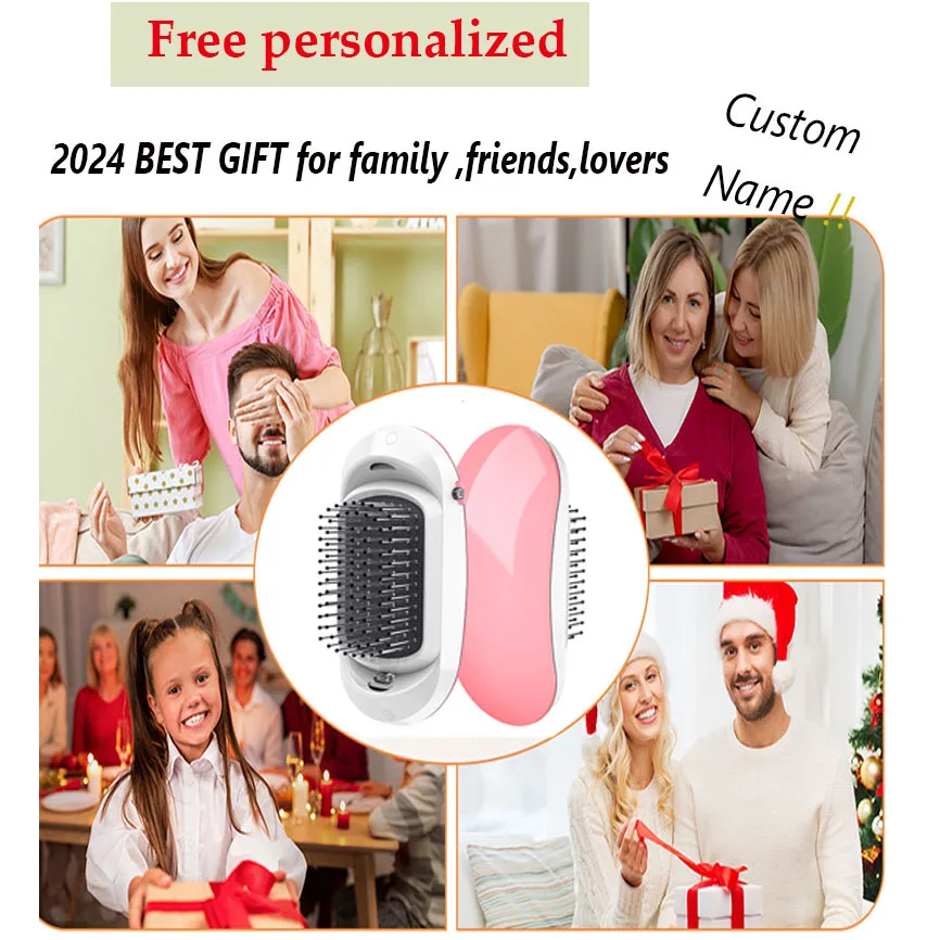 Mother's Day Gift Free Custom 2024 Best Bridesmaid Ionic Hair Brush Bridal Bachelorette Party Gifts Bride Wedding Party Gifts