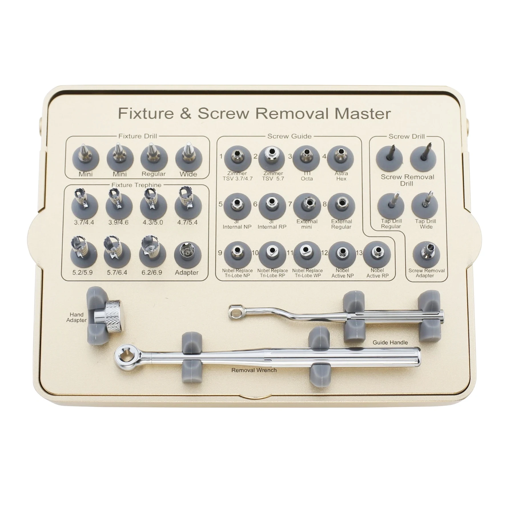 Implant Fixture & Screw Removal Master Kit MCT FSRK-02 Upgraded Model Universal