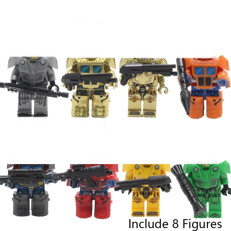 Blocs de construction jouets mini figurines de poupée robot insectes monstre personnage classique cadeau pour les enfants