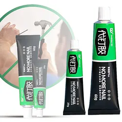 60G All-Purpose Glue Quick Drying Glue Strong Adhesive Sealant Fix Glue Nail Free Adhesive for Stationery Glass Metal Ceramic