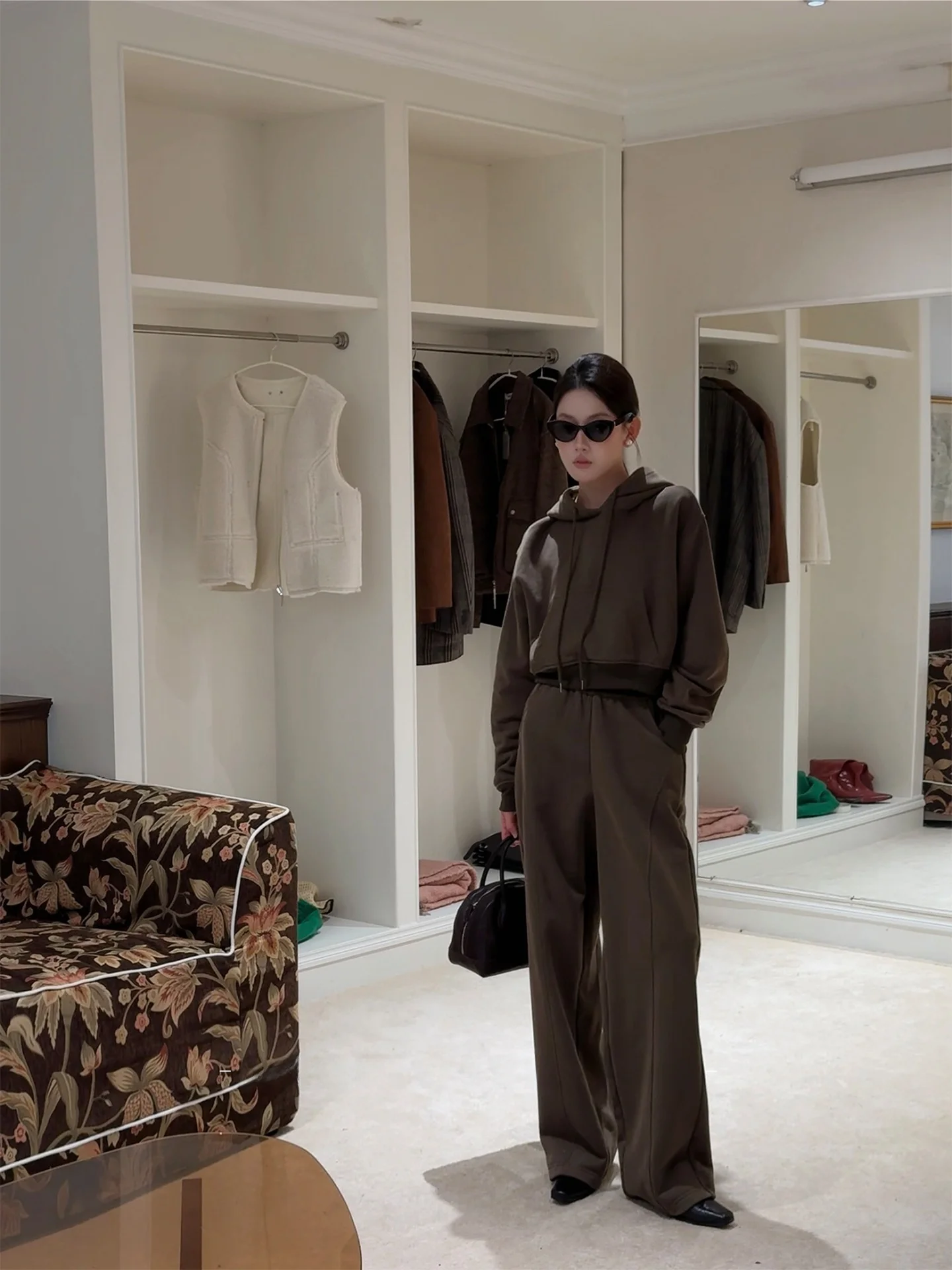 

Luhe eentree, свободная толстовка с капюшоном, повседневные брюки 00, универсальный удобный женский модный комплект из хлопка, осенняя одежда