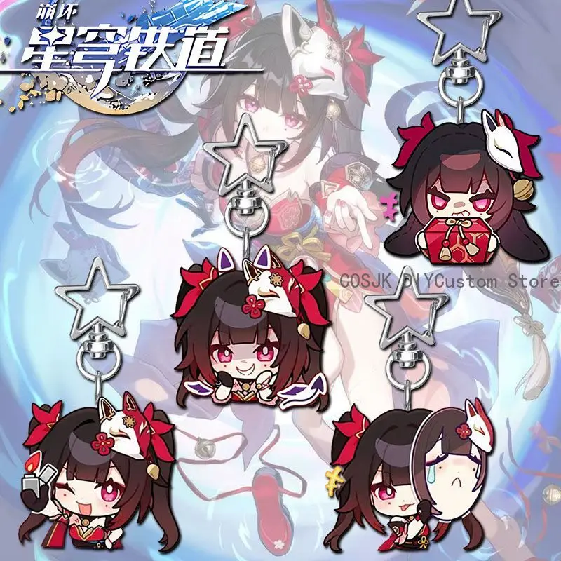 

Аниме Sparkle Honkai: Star Rail Star брелок для ключей, подвеска на рюкзак, кавайная фигурка, акриловый брелок, подарки на день рождения