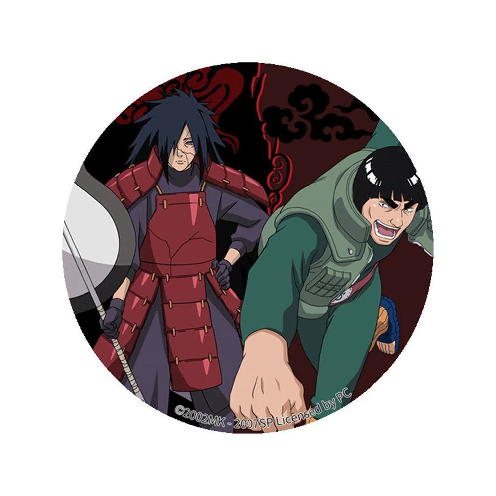 Anime Uzumaki Naruto Uchiha Itachi Madara Might Guy Hatake Kakashi Cosplay Kostüm Abzeichen Pin SPTE Weißblech Brosche Zubehör