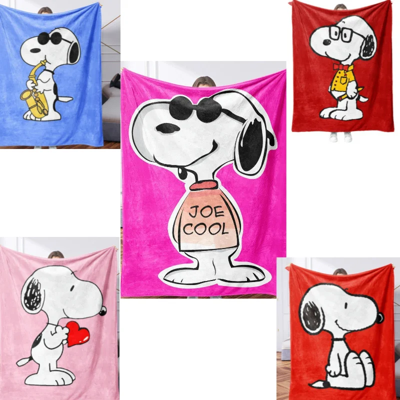 

Snoopy Series Cartoon Flannel Blanket Digital Printed Air Conditioning Blanket Office Lunch Break Soft Comfortable Kid Xmax Gift