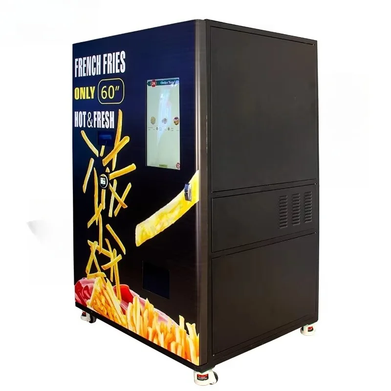 مصنع شاشة تعمل باللمس رقائق البطاطس آلة بيع البطاطس المقلية الذكية التلقائي آلة بيع الوجبات السريعة عملة تعمل #3