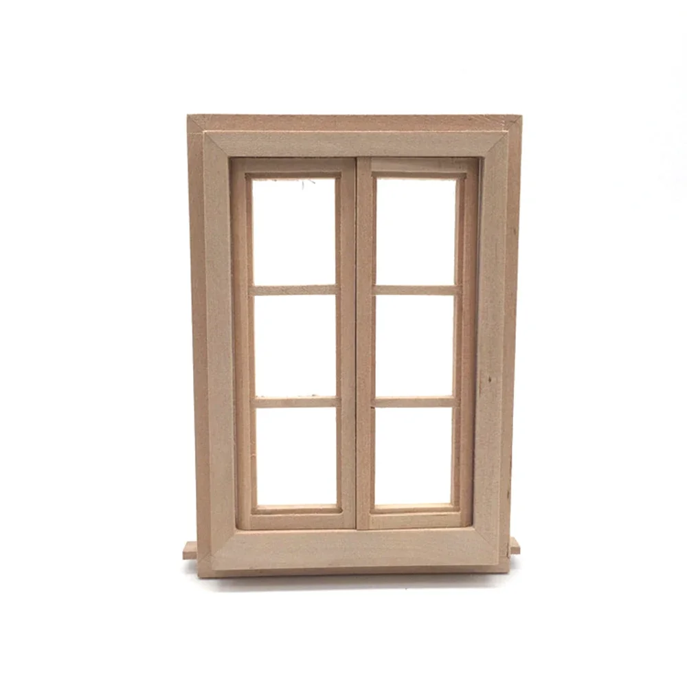 1/12 ドールハウスミニチュア木製 DIY 6 格子窓ミニ家具のおもちゃドールハウスアクセサリー装飾 ob11 bjd
