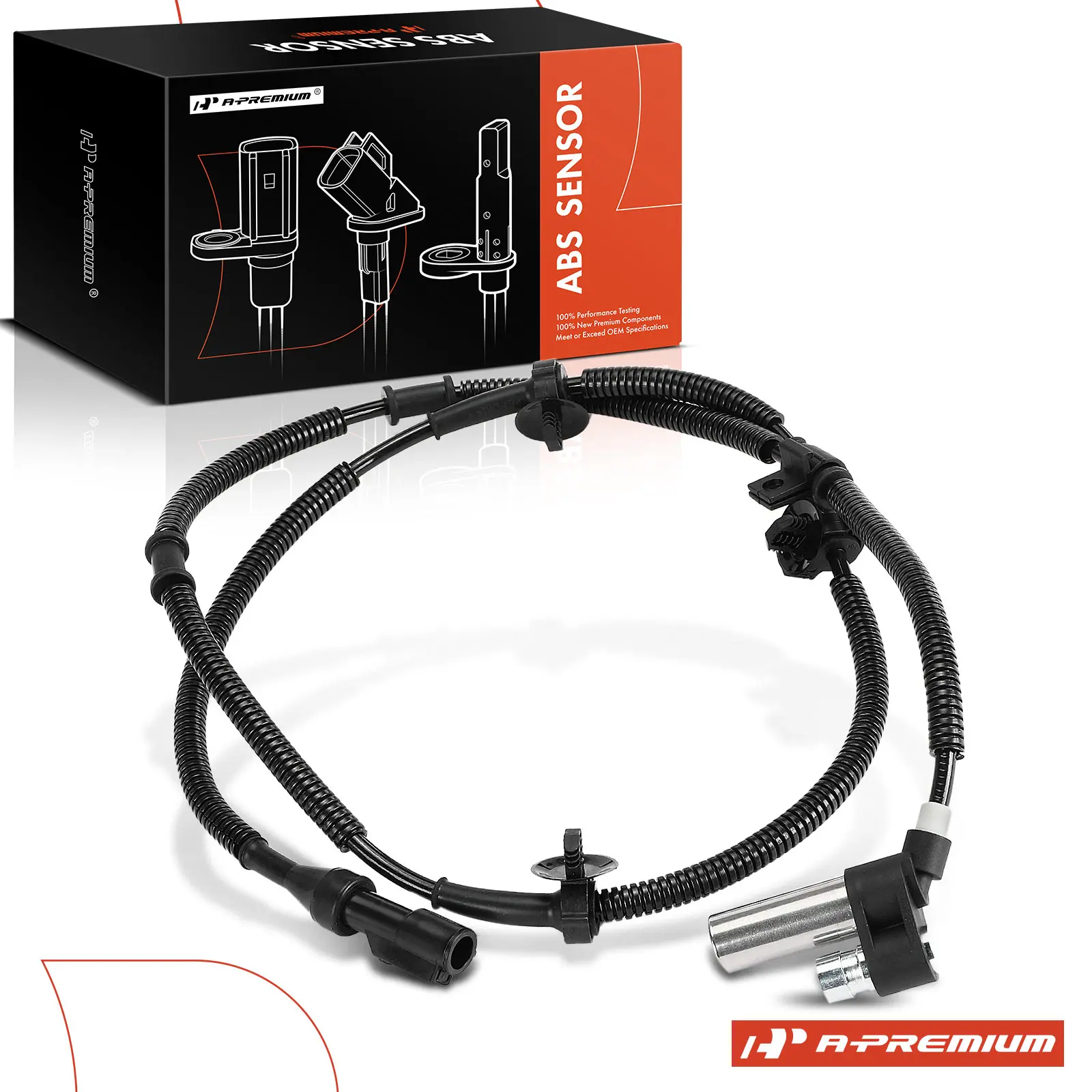 A-Premium Front Driver or Passenger Side ABS Wheel Speed Sensor for Ford Ranger 1995-1997 Mazda B2300 B3000 B4000 1995-1997