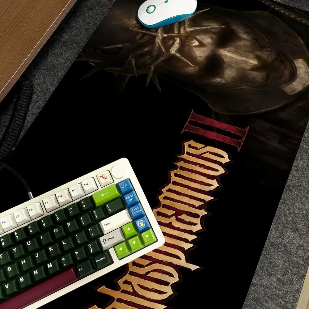 Alfombrilla de ratón Game B-Blasphemous 2, alfombrilla de ratón Xxl para ordenador, teclado antideslizante de gran tamaño para jugadores, alfombrilla de escritorio HD con diseño artístico de 90x40cm