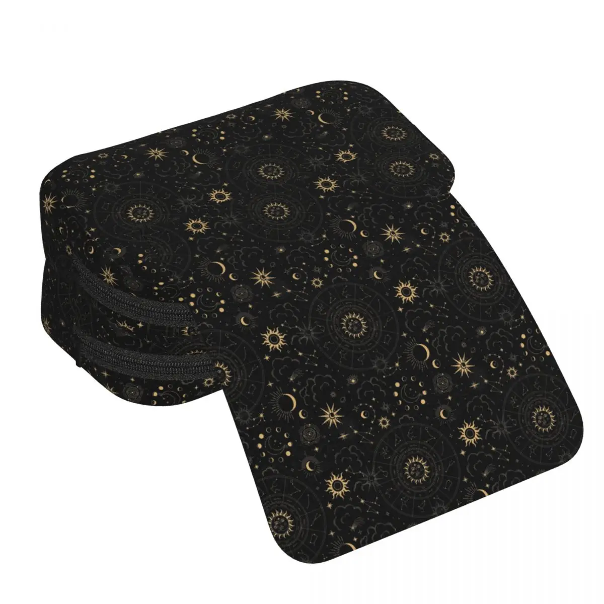 Night Sky Golden Celestial Stars Zodiac Constellations Pencil Case for Boys Girls School Pen Box Pencil Bag Pen Holder Bag