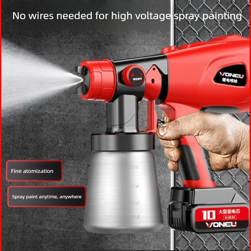 

Electric Paint Sprayer Gun Lithium Battery Small Portable Spray Machine For Paint Latex