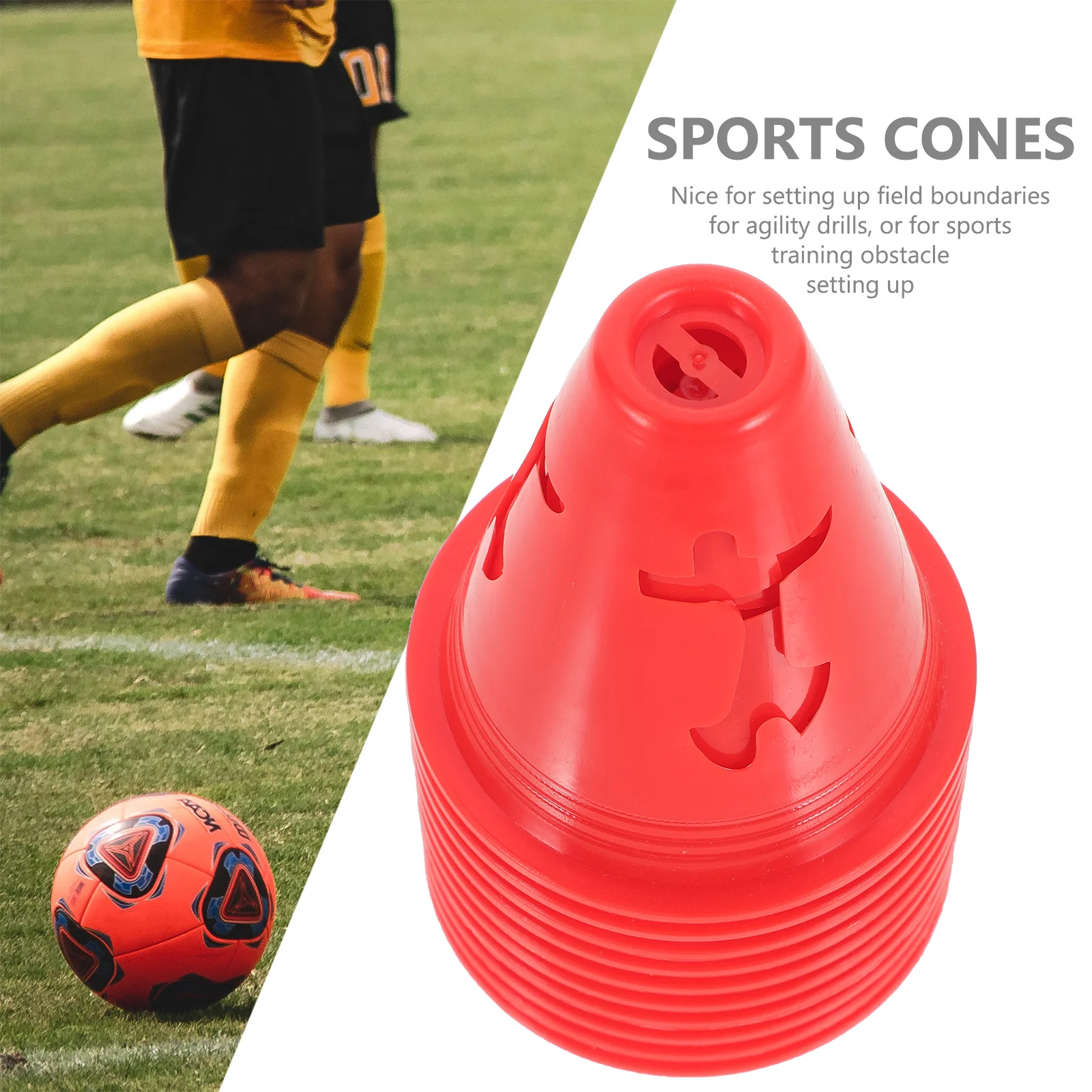 

10pcs Colorful Training Cones Marking Cups For Sports Drills Soccer Kids Roller Skating Exercise Field Setup Team Sports