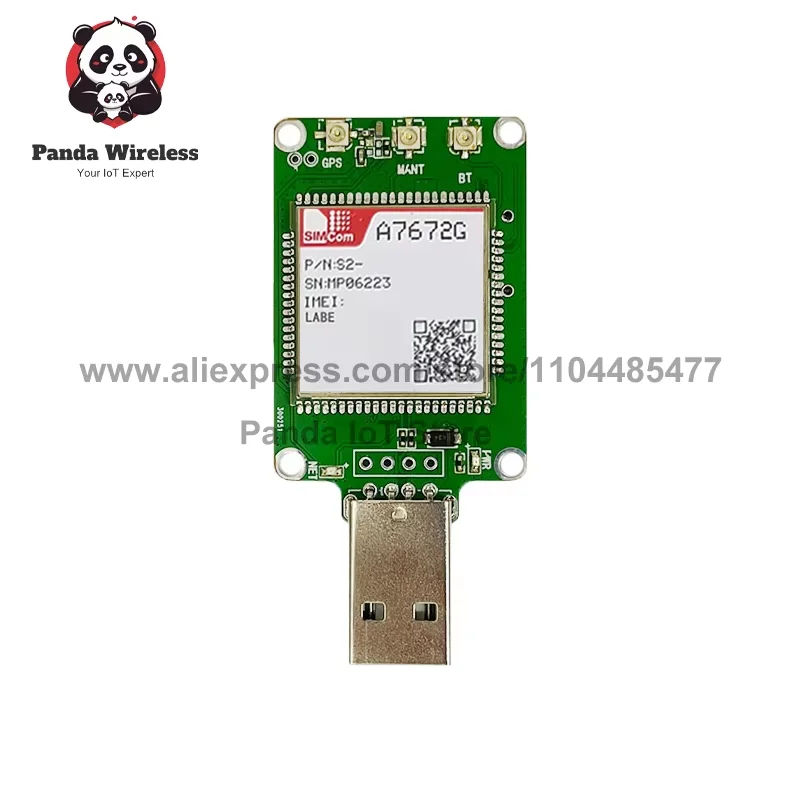 Płytka główna dongla USB SIMCOM A7672G LTE CAT1+2G+Global Version Moduł A7672 B1 B2 B3 B4 B5 B7 B8 B20 B25 do zastosowań IoT