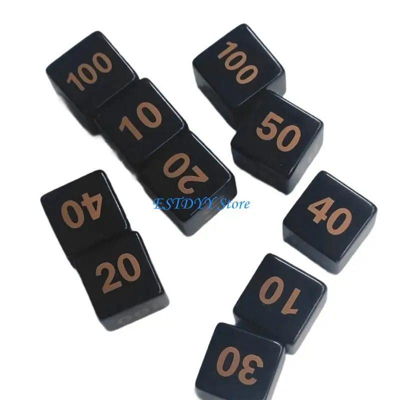 

G6DE 10Pcs Round Corner 6 Sided Dices Role Playing Dices for Board Game, Party