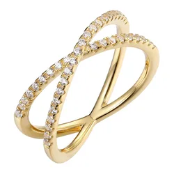 Fashionable and minimalist hot selling cross ring women's jewelry