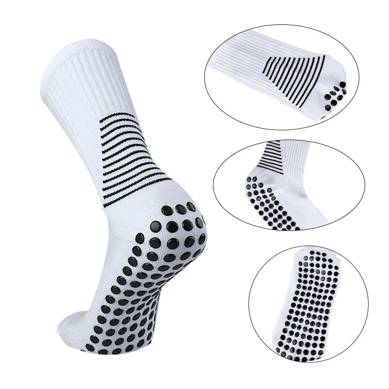 Socks Non Circular slip Silicone Football Shield Pattern Men Women Football Socks Training Match Sports Grip soccerSocks