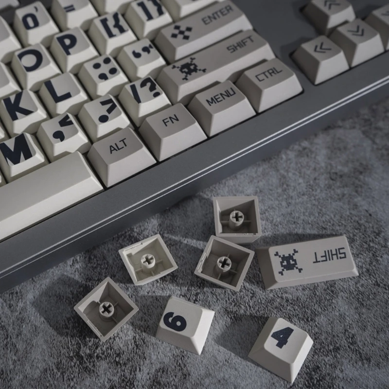 141 Key Keyboard Keycap with High ThermalSublimation Retro Programmer Keycaps Dropship