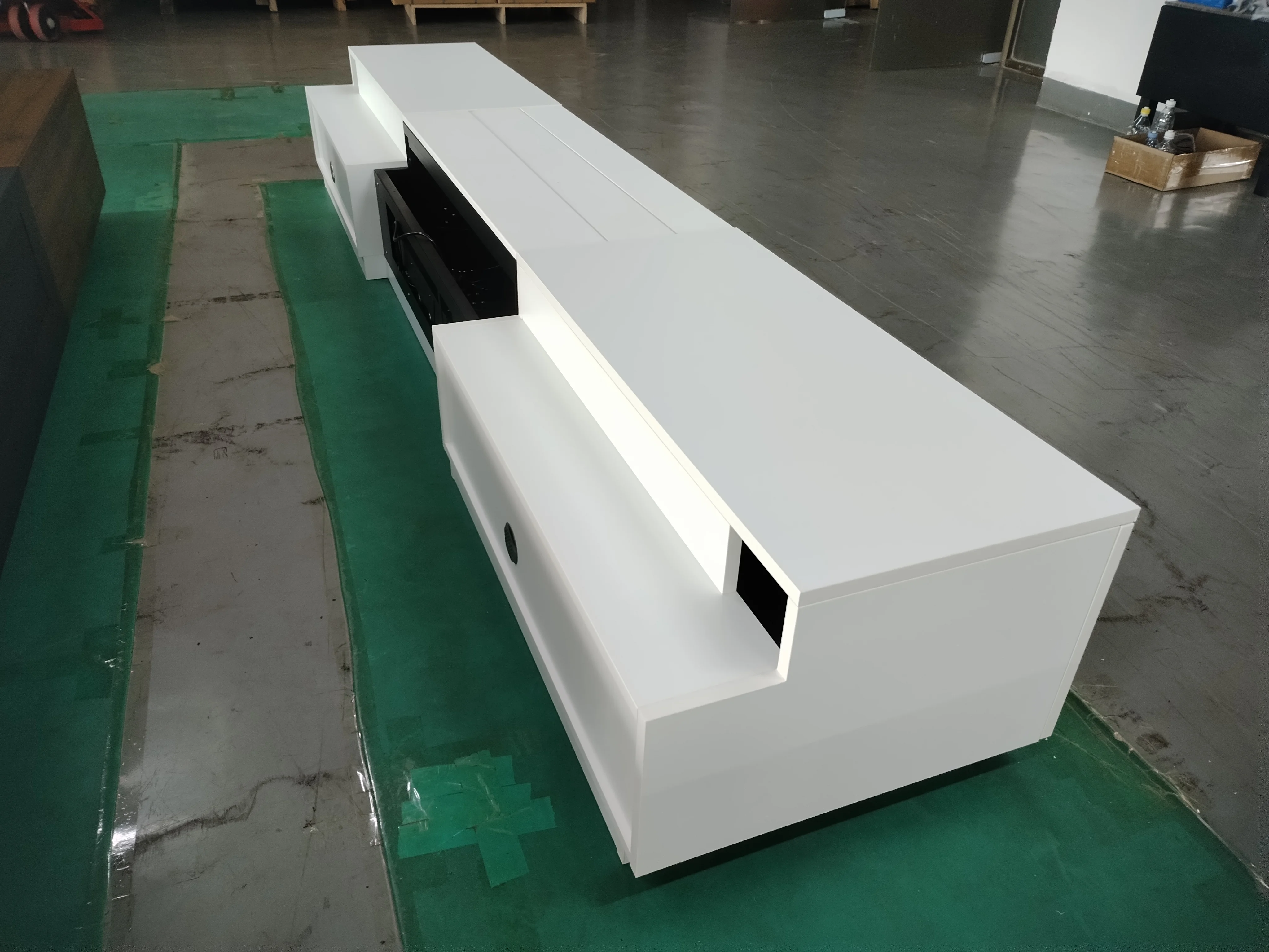 Smart Retractable Lift Laser TV Cabinet with Floor Rising Screen All-in-One for UST Projector