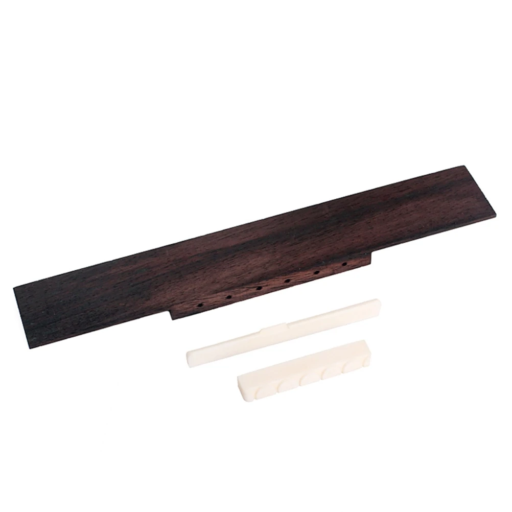 

Beef Bone Set Guitar Saddle and Nut Kit Acoustic Bridge Replacement Classic Bamboo
