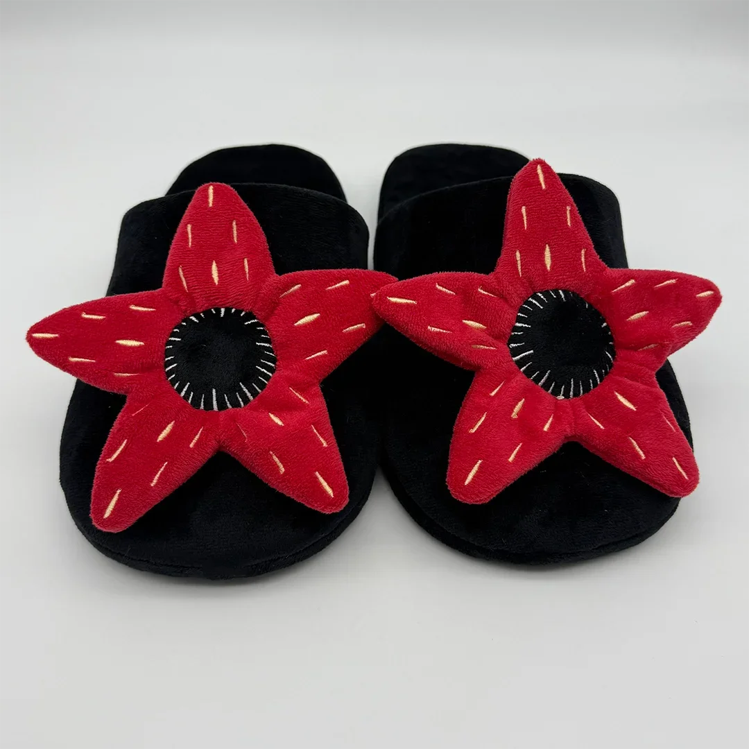 2026 New Carnivorous Plant Plush Slippers Cartoon Horror Red Flower Stuffed Shoes Women Men Indoor House Slipper Festival Gifts