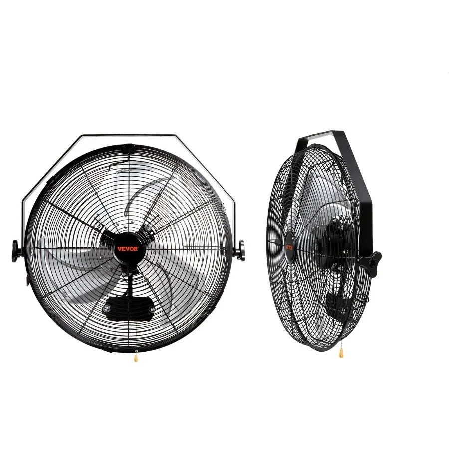

Wall Mount Fan 2 PCS 18 inch Waterproof 3speed High Velocity Max. 4000 CFM Industrial Wall Fan for Indoor Commercial Residenti