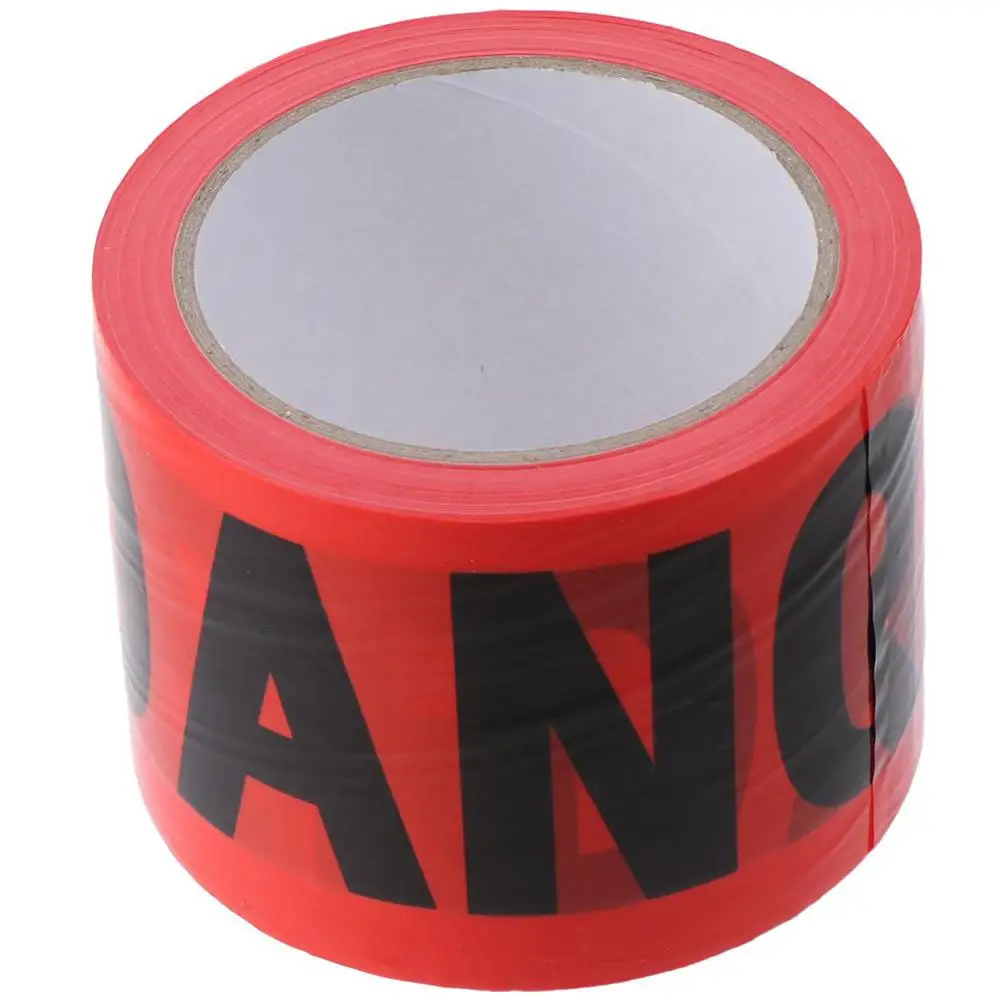 High visibility 7.5cm*100M Red Danger Tape Non-Adhesive Roll Caution Barrier Tape Safety Warning Tape Danger Construction