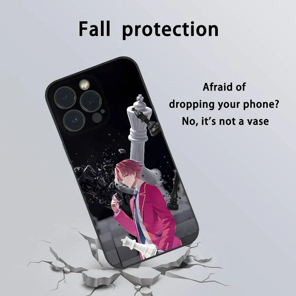 Cool Anime Clase C de la Elite Funda de teléfono para IPhone 16 15 14 13 Pro Max Plus Mini Funda suave esmerilada negra