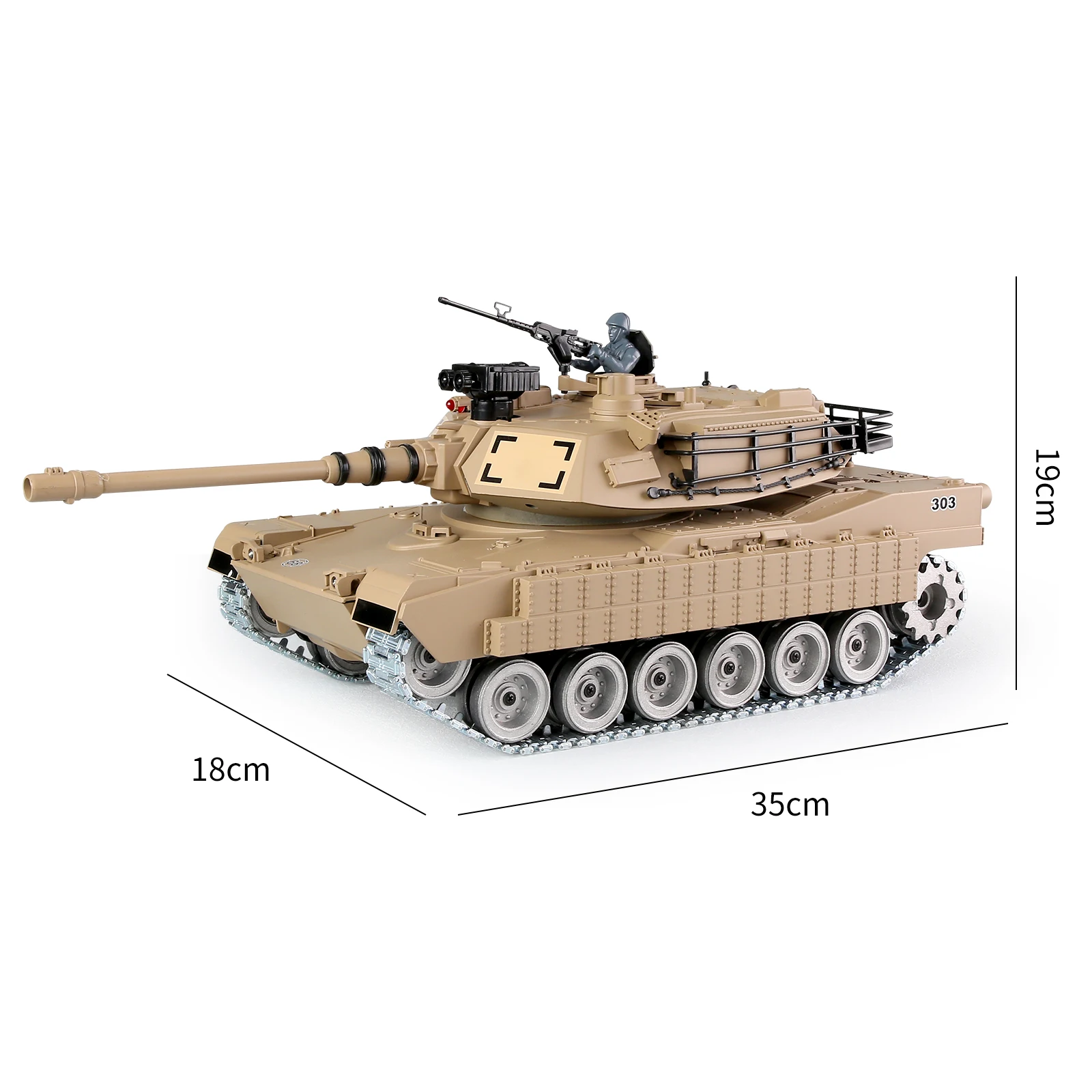 Coolbank-Char RC M1A2 SEP V2 pour Garçons, Jouets Précieux de l'Armée, Véhicules Télécommandés avec Son et Lumière, Jouets Militaires qui Tirent, 1:18