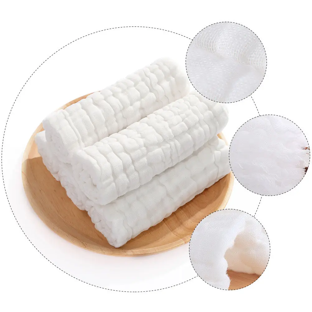 

5 шт. хлопковых подгузников-пеленок для новорожденных, супермягкие, впитывающие, дышащие, многофункциональные, 12-слойные марлевые, также подходят как полотенца для душа