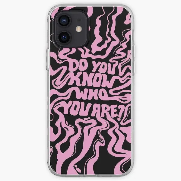 Do You Know Who You Are Pink Black I  Phone Case Customizable for iPhone 11 12 13 14 Pro Max Mini 6 6S 7 8 Plus X XS XR Max Soft