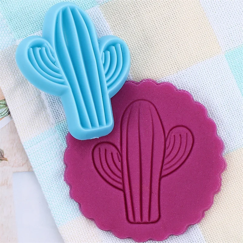 3Pcs Cactus Shape Cake Cookie Cutter Molds Embossing Chocolate DIY Fondant Mold Cake Decorating Tools Sugar Craft Biscuit Cutter