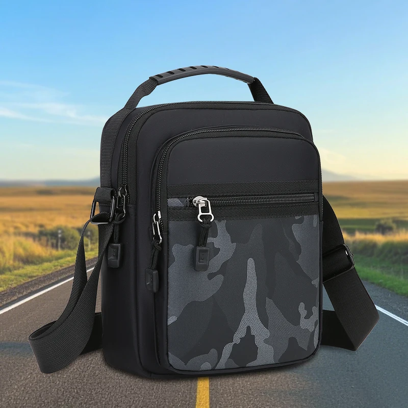 

Men's crossbody bag, shoulder bag, vintage handbag, business bag, briefcase, with handle and adjustable shoulder strap