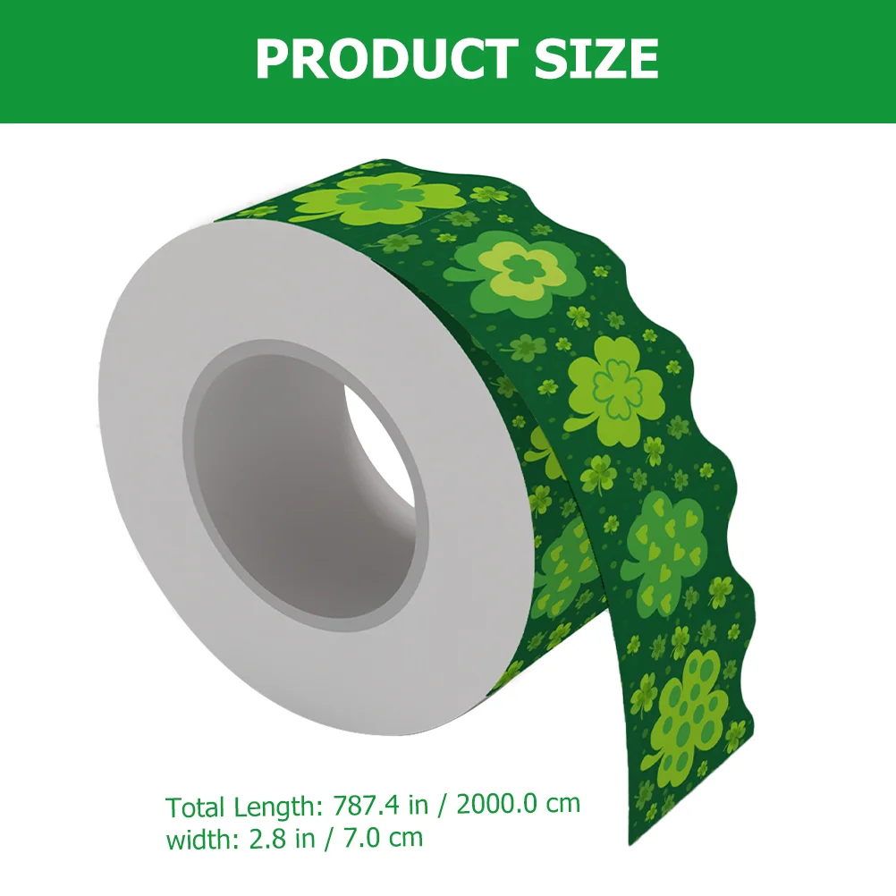 Shamrocks Border Decoration Bulletin Board Decorations Sticker Stickers Classroom Green Paper Patricks Day Mirror
